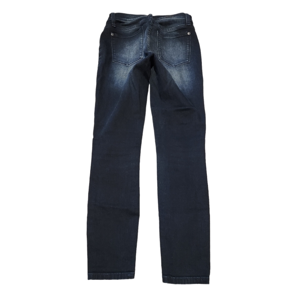 Lila Ryan Women's Dark Wash Skinny Denim Blue Jeans, 27 / 4 - Picture 6 of 12